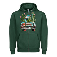 Sports Green farm truck, Zipper Hoodie - JahusDesignShop