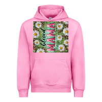 Fuchsia Pink Blessed mama with daisy and leopard Urban Hoodie - RanaPortraitStore