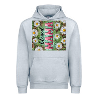 Heather Grey Blessed mama with daisy and leopard Urban Hoodie - RanaPortraitStore