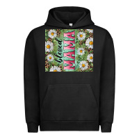 Pigment Black Blessed mama with daisy and leopard Urban Hoodie - RanaPortraitStore