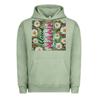 Pigment Oil Green Blessed mama with daisy and leopard Urban Hoodie - RanaPortraitStore