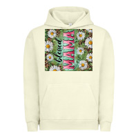 Pigment Pistachio Blessed mama with daisy and leopard Urban Hoodie - RanaPortraitStore