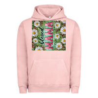 Pigment Salmon Blessed mama with daisy and leopard Urban Hoodie - RanaPortraitStore