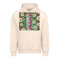 Sandshell Blessed mama with daisy and leopard Urban Hoodie - RanaPortraitStore