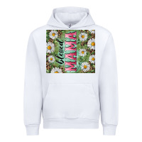 White Blessed mama with daisy and leopard Urban Hoodie - RanaPortraitStore