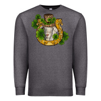 Charcoal Heather st patricks day goat horseshoe shamrock Premium Sweatshirt - RanaPortraitStore