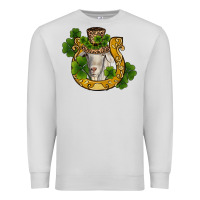 Dove Grey st patricks day goat horseshoe shamrock Premium Sweatshirt - RanaPortraitStore