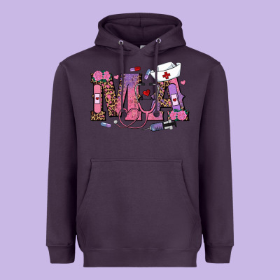 Valentines Day Ma Nurse Heavyweight Hoodie Designed By Ranaportraitstore