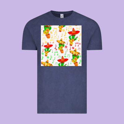 Mexico Seamless Pattern Vintage Tee Designed By Fadigitalartstudio