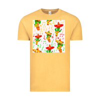 Vintage Mustard mexico seamless pattern Vintage Tee - FaDigitalArtStudio