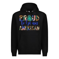 Black proud to be an american Premium Hoodie - Artiststas