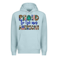Blue Mist proud to be an american Premium Hoodie - Artiststas