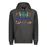 Charcoal Heather proud to be an american Premium Hoodie - Artiststas
