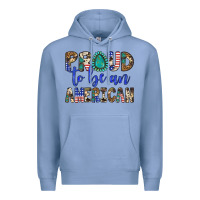 Colony Blue proud to be an american Premium Hoodie - Artiststas