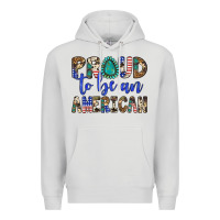 Dove Grey proud to be an american Premium Hoodie - Artiststas