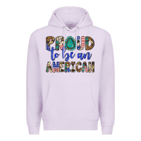 Lilac proud to be an american Premium Hoodie - Artiststas