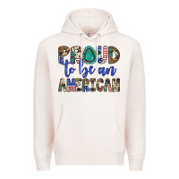 Pale Pink proud to be an american Premium Hoodie - Artiststas