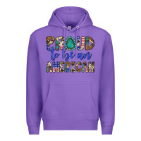 Purple proud to be an american Premium Hoodie - Artiststas