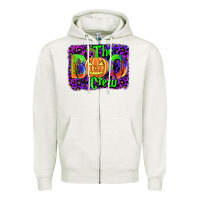Oatmeal Heather the boo crew Zipper Hoodie - JahusDesignShop