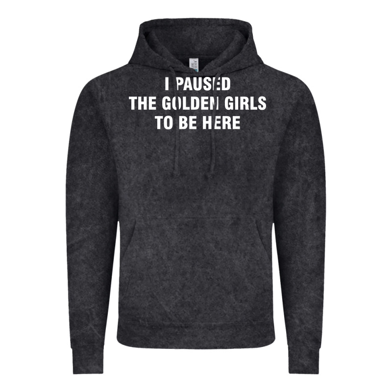 I Paused The Golden Girls To Be Here Vintage Hoodie by DesigneFamous | Teevron