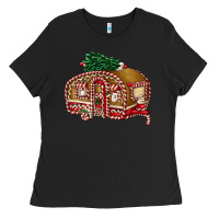 Black caravan gingerbread Ladies Tee - FaDigitalArtStudio