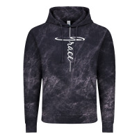 Cloud Black grace   christian faith cross script baptism gift Vintage Hoodie - DesigneFamous
