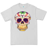 Dove Grey Cinco de mayo skull Premium Tee - FaDigitalArtStudio