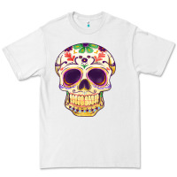 White Cinco de mayo skull Premium Tee - FaDigitalArtStudio