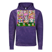 Cloud Purple easter gnome Vintage Hoodie - CowhideDigitalArt
