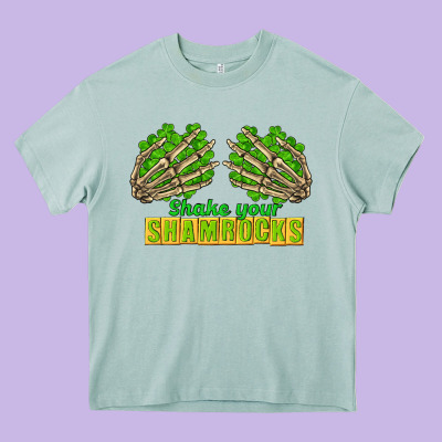 Shake Your Shamrocks St. Patrick's Day Heavy Core Tee Designed By Cowgirlartshop