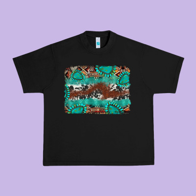 Cowhide Gemstone Leather Background Urban Heavy Tee Designed By Fadigitalartstudio
