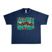 Navy cowhide gemstone leather background Urban Heavy Tee - FaDigitalArtStudio