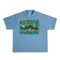 Pebble Blue cowhide gemstone leather background Urban Heavy Tee - FaDigitalArtStudio