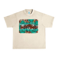 Sandshell cowhide gemstone leather background Urban Heavy Tee - FaDigitalArtStudio
