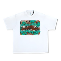White cowhide gemstone leather background Urban Heavy Tee - FaDigitalArtStudio