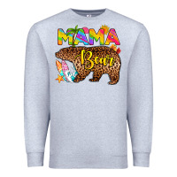 Heather Grey mama bear summer Premium Sweatshirt - RanaPortraitStore