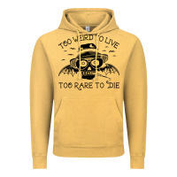 Vintage Mustard hunter s thompson  fear and loathing in las vegas rare to die Vintage Hoodie - DesigneFamous