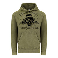 Vintage Olive hunter s thompson  fear and loathing in las vegas rare to die Vintage Hoodie - DesigneFamous