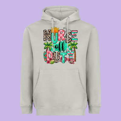 Nurse Off Duty Summer Break Heavyweight Hoodie Designed By Ranaportraitstore