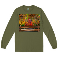 Army Green Farm Life Rooster Long Sleeve Tee - CowhideDigitalArt