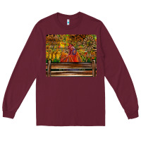 Burgundy Farm Life Rooster Long Sleeve Tee - CowhideDigitalArt