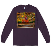 Plum Farm Life Rooster Long Sleeve Tee - CowhideDigitalArt