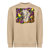 Mushroom mardi gras goat fleur de lis Heavyweight Sweatshirt - RanaPortraitStore