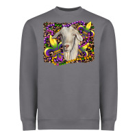Storm mardi gras goat fleur de lis Heavyweight Sweatshirt - RanaPortraitStore
