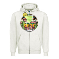 Oatmeal Heather salty Zipper Hoodie - JahusDesignShop