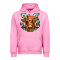 Fuchsia Pink highland cow serape floral headband horseshoe Urban Hoodie - Jasminsmagicworld