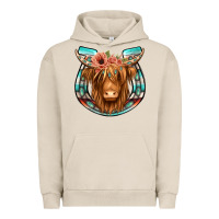 Pigment French Oak highland cow serape floral headband horseshoe Urban Hoodie - Jasminsmagicworld