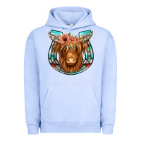 Pigment Grape Ice highland cow serape floral headband horseshoe Urban Hoodie - Jasminsmagicworld