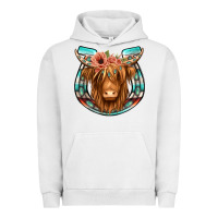 Pigment Lunar Rock highland cow serape floral headband horseshoe Urban Hoodie - Jasminsmagicworld