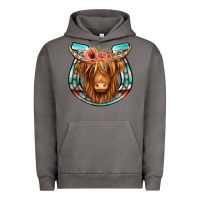 Pigment Tornado highland cow serape floral headband horseshoe Urban Hoodie - Jasminsmagicworld